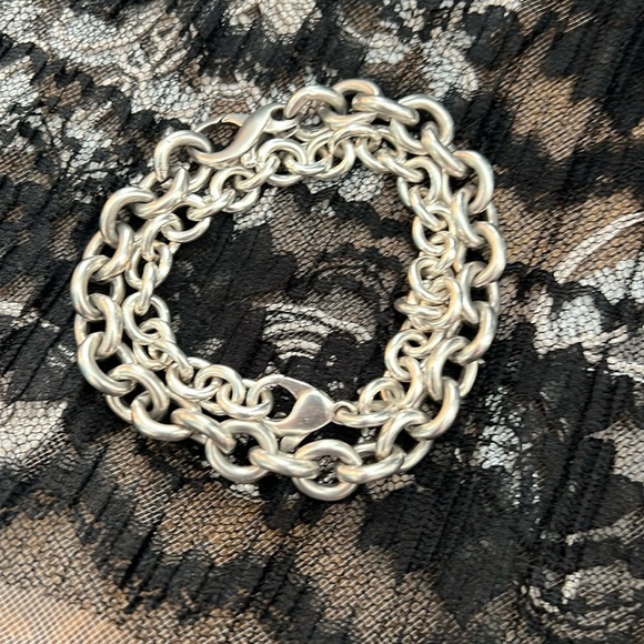 Two 925 Sterling silver, link bracelets. - Picture 6 of 12